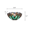 Chloe Lighting Liaison Victorian 1-Light Glass Wall Sconce in Multi-Color/Green