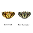 Chloe Lighting Liaison Victorian 1-Light Glass Wall Sconce in Multi-Color/Yellow