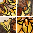 Chloe Lighting Liaison Victorian 1-Light Glass Wall Sconce in Multi-Color/Yellow