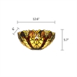 Chloe Lighting Liaison Victorian 1-Light Glass Wall Sconce in Multi-Color/Yellow