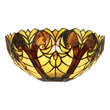 Chloe Lighting Liaison Victorian 1-Light Glass Wall Sconce in Multi-Color/Yellow