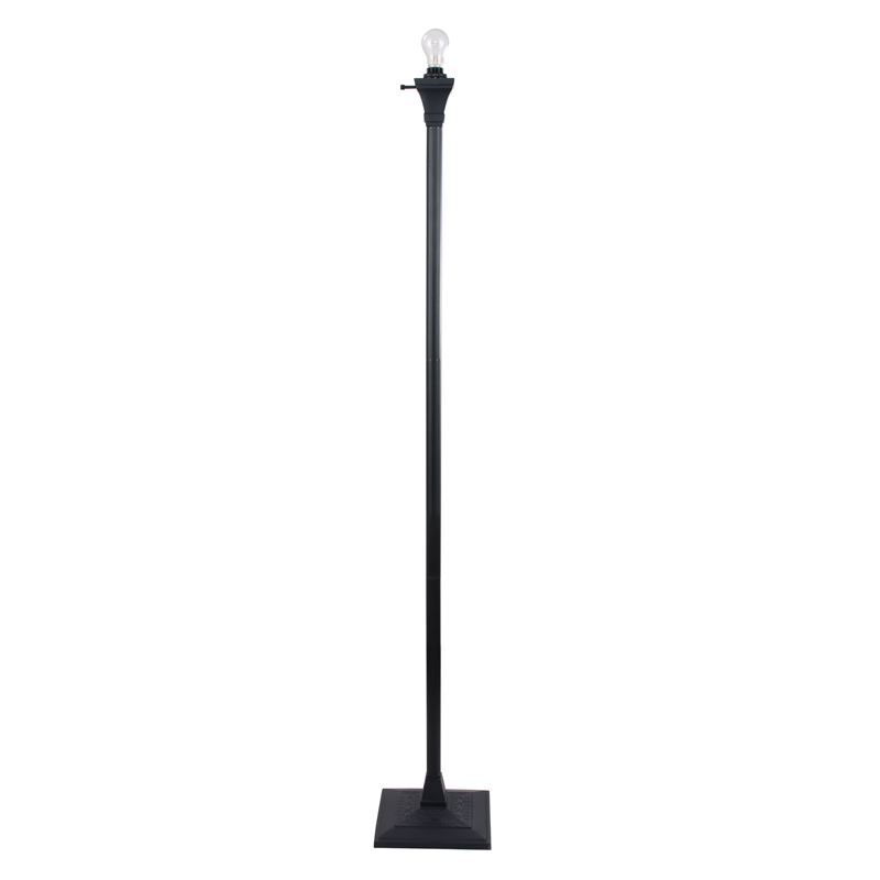 Chloe Lighting Innes Mission 1-Light Metal Torchiere Lamp in Blackish Bronze