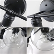 Chloe Lighting Oxa Transitional 3-Light Glass Vanity Bath Light in Matte Black