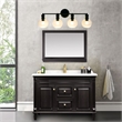 Chloe Lighting Oxa Transitional 4-Light Glass Vanity Bath Light in Matte Black
