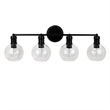 Chloe Lighting Oxa Transitional 4-Light Glass Vanity Bath Light in Matte Black