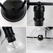 Chloe Lighting Oxa Transitional 4-Light Glass Vanity Bath Light in Matte Black