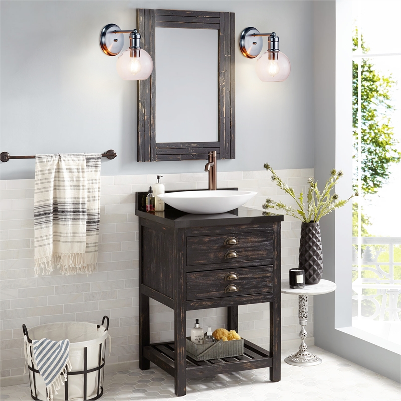 Chloe Lighting Oxa Transitional 1-Light Glass Wall Sconce in Brushed Nickel