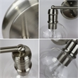 Chloe Lighting Oxa Transitional 2-Light Glass Vanity Bath Light - Brushed Nickel