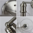 Chloe Lighting Oxa Transitional 3-Light Glass Vanity Bath Light - Brushed Nickel