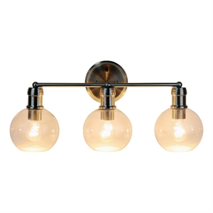 Chloe Lighting Oxa Transitional 3-Light Glass Vanity Bath Light - Brushed Nickel