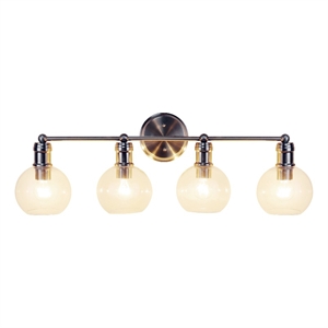 Chloe Lighting Oxa Transitional 4-Light Glass Vanity Bath Light - Brushed Nickel