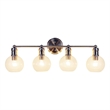 Chloe Lighting Oxa Transitional 4-Light Glass Vanity Bath Light - Brushed Nickel