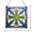 Chloe Lighting Aylmer Mission Glass & Metal Window Panel in Multi-Color