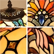 Chloe Lighting Claire Victorian 2-Light Glass/Metal Table Lamp in Multi-Color