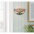 Chloe Lighting Grenville Victorian 1-Light Glass Wall Sconce in Multi-Color