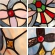 Chloe Lighting Grenville Victorian 1-Light Glass Wall Sconce in Multi-Color