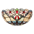 Chloe Lighting Grenville Victorian 1-Light Glass Wall Sconce in Multi-Color
