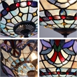 Chloe Lighting Grenville Victorian 2-Light Glass Semi Flush Light in Multi-Color