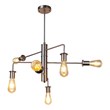 Chloe Lighting Transitional 6-Light Metal Large Pendant in Brushed Nickel