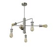Chloe Lighting Transitional 6-Light Metal Large Pendant in Brushed Nickel
