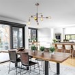 Chloe Lighting Transitional 6-Light Metal Large Pendant in Brushed Nickel