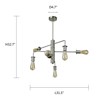 Chloe Lighting Transitional 6-Light Metal Large Pendant in Brushed Nickel