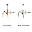 Chloe Lighting Transitional 6-Light Metal Large Pendant in Brushed Nickel