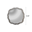 Chloe Lighting Reflection Contemporary Round Glass Wall Mirror in Silver