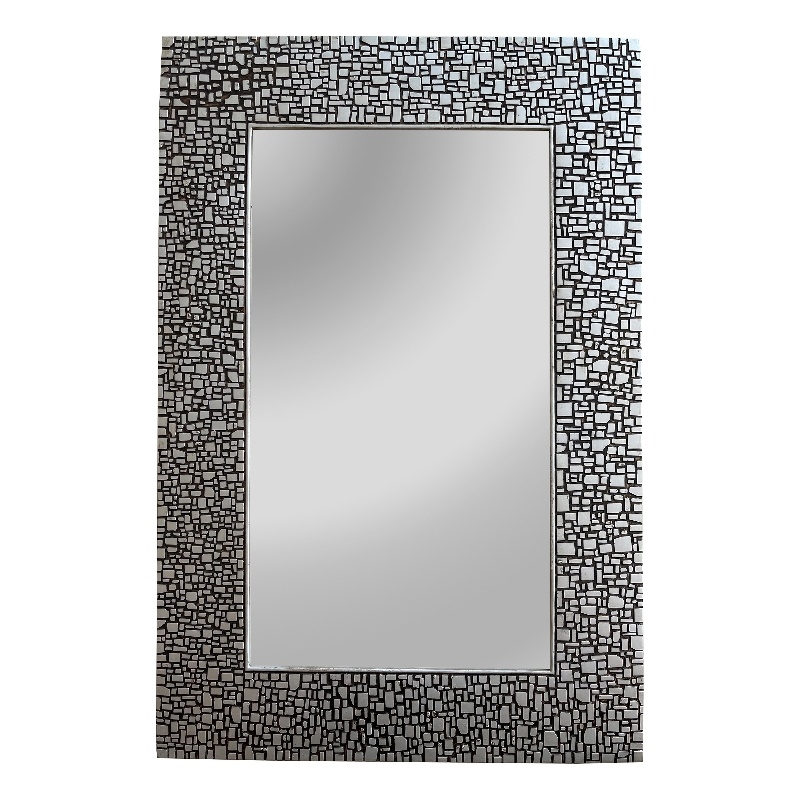 Chloe Lighting Reflection Contemporary Rectangle Glass Wall Mirror in Silver