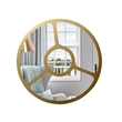 Chloe Lighting Reflection Contemporary Round Glass Wall Mirror in Gold