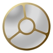 Chloe Lighting Reflection Contemporary Round Glass Wall Mirror in Gold