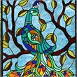 Chloe Lighting Pavoa Animal Glass Verical Hanging Window Panel in Multi-Color