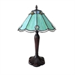 Chloe Lighting Remy Victorian 1-Light Glass Window Panel in Dark Bronze/Green