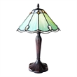 Chloe Lighting Remy Victorian 1-Light Glass Window Panel in Dark Bronze/Green