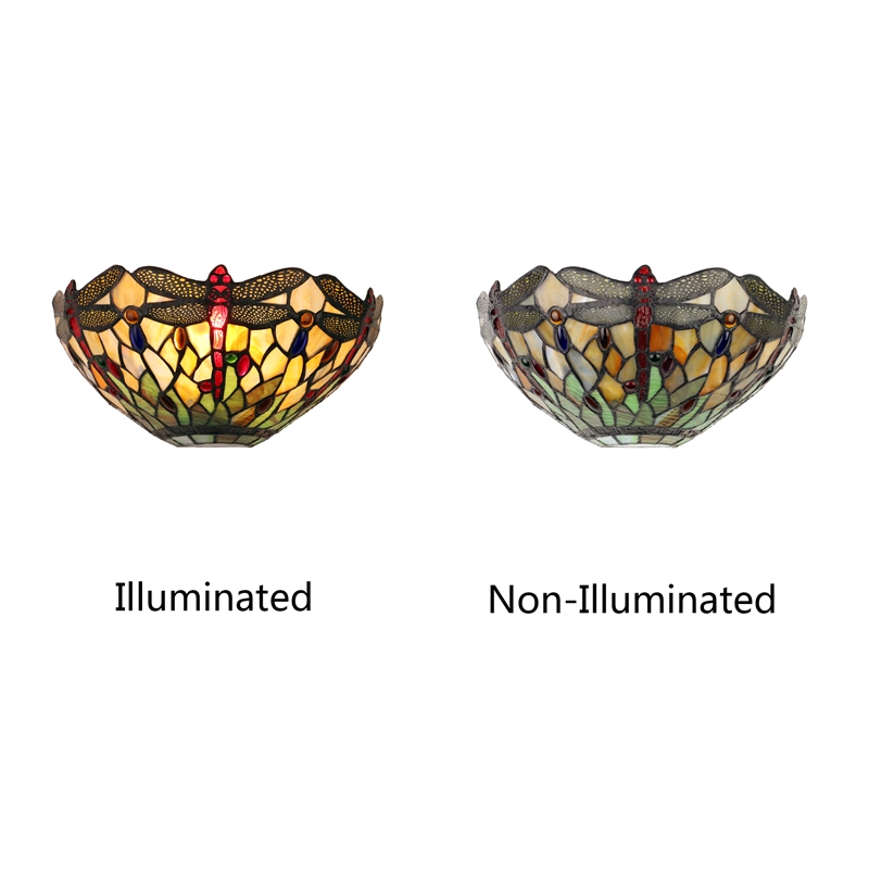 Chloe Lighting Anisoptera Purity 1-Light Glass Wall Sconce in Multi-Color