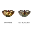Chloe Lighting Anisoptera Purity 1-Light Glass Wall Sconce in Multi-Color