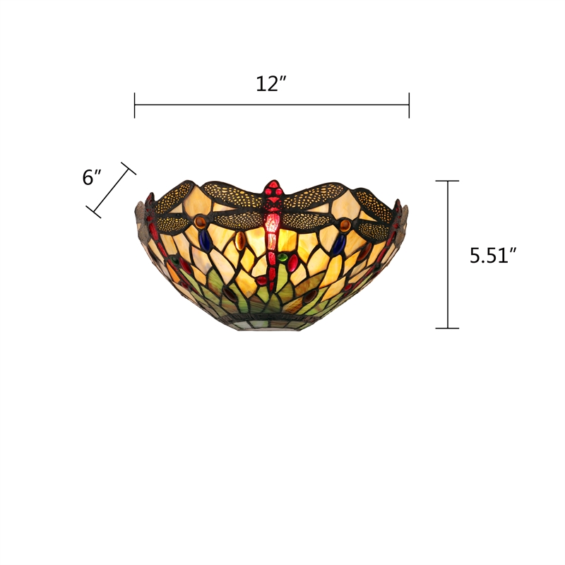 Chloe Lighting Anisoptera Purity 1-Light Glass Wall Sconce in Multi-Color