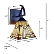 Chloe Lighting Kinsey Mission 1-Light Glass Wall Sconce in Multi-Color