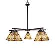 Chloe Lighting Kinsey Mission 5-Light Glass Large Chandelier in Multi-Color