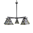 Chloe Lighting Kinsey Mission 5-Light Glass Large Chandelier in Multi-Color
