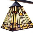 Chloe Lighting Kinsey Mission 5-Light Glass Large Chandelier in Multi-Color