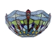 Chloe Lighting Empress Dragonfly 1-Light Glass/Metal Wall Sconce in Multi-Color