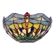 Chloe Lighting Empress Dragonfly 1-Light Glass/Metal Wall Sconce in Multi-Color
