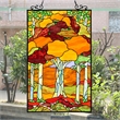 Chloe Lighting Autumn Glass Verical Hanging Window Panel in Multi-Color
