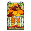 Chloe Lighting Autumn Glass Verical Hanging Window Panel in Multi-Color