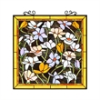 Chloe Lighting Autumn Floral Square Glass Window Panel in Multi-Color