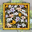 Chloe Lighting Autumn Floral Square Glass Window Panel in Multi-Color