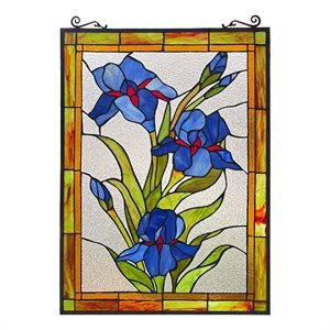 Chloe Lighting Blue Scarlett Glass Verical Window Panel in Multi-Color