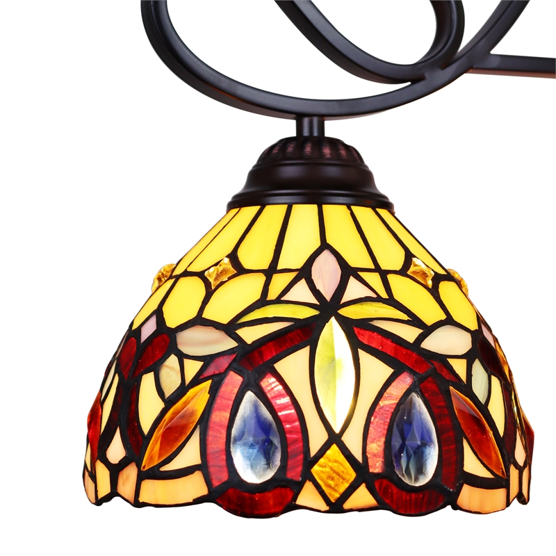 Chloe Lighting Serenity Victorian 3-Light Glass Mini Chandelier in Dark Bronze