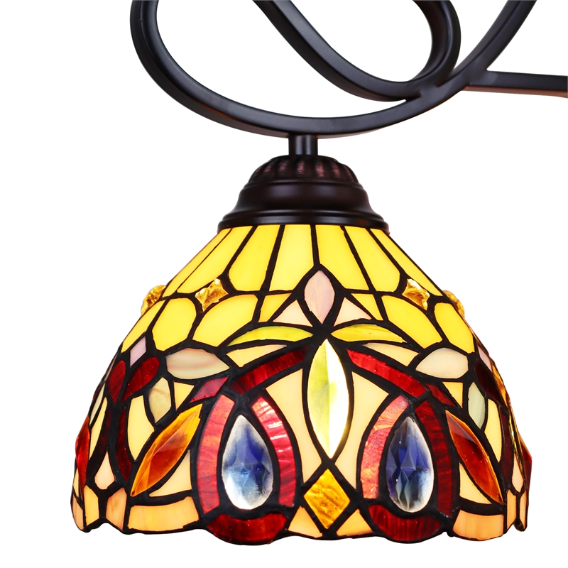 Chloe Lighting Serenity Victorian 5-Light Glass Large Chandelier in Dark Bronze